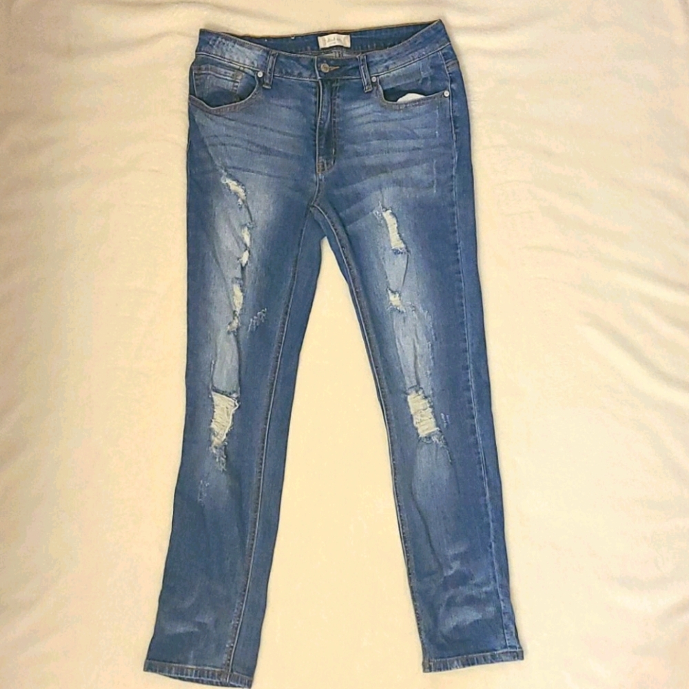 altar'd state women's ripped ankle jeans 26" waist